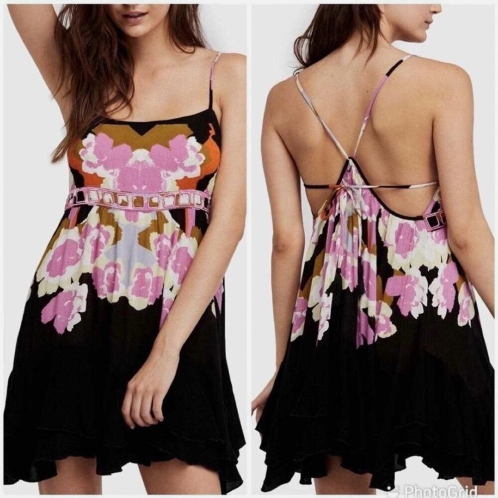 Free People Women's Boho Floral Print Dress